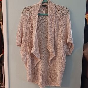 THEORY Metallic Striped Shrug Open Cardigan | Size M